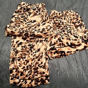 Cheetah print pajama shorts and pants!  Never worn!